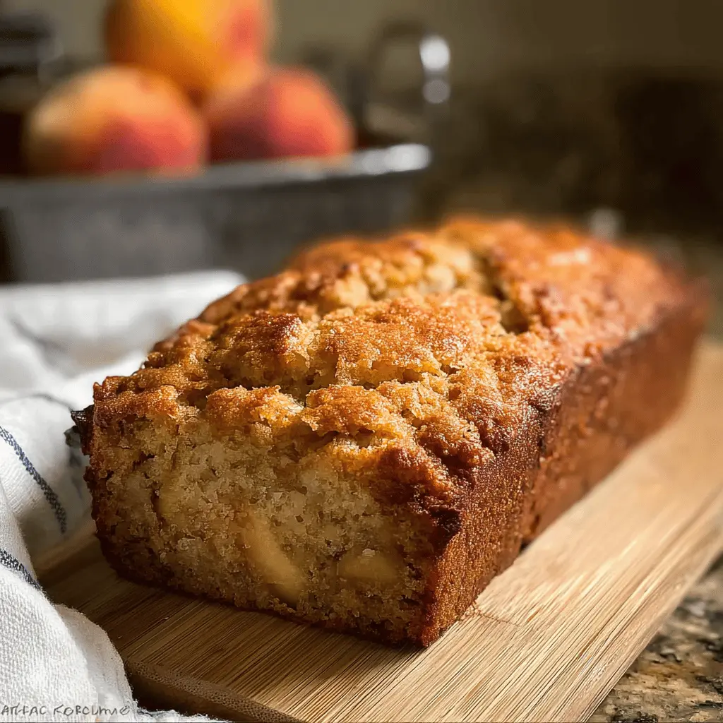 Southern Peach Bread Recipe with Sweet Cinnamon Flavor