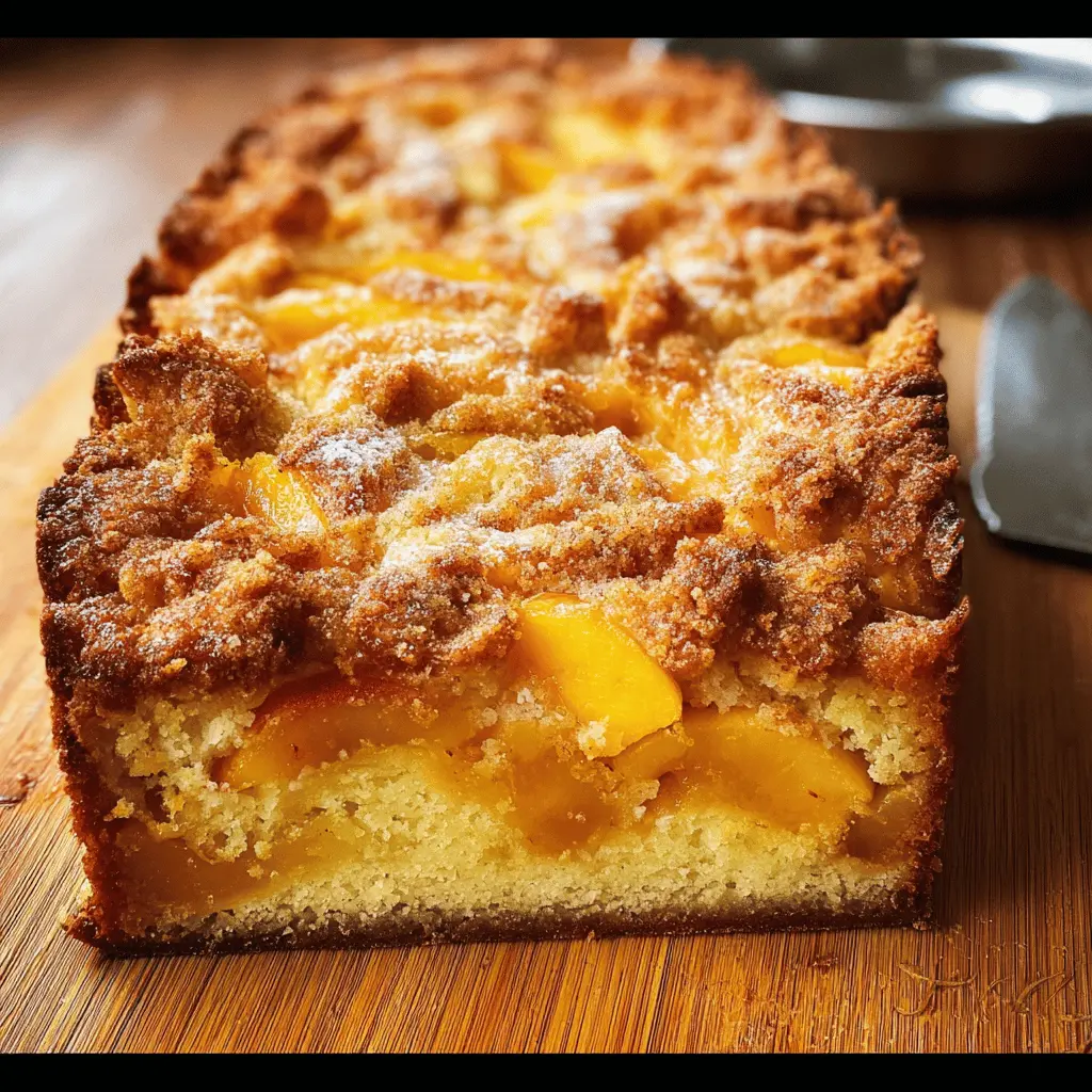Easy Peach Cobbler Pound Cake Recipe
