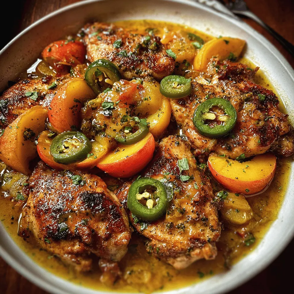 Spicy Jalapeno Peach Chicken Recipe