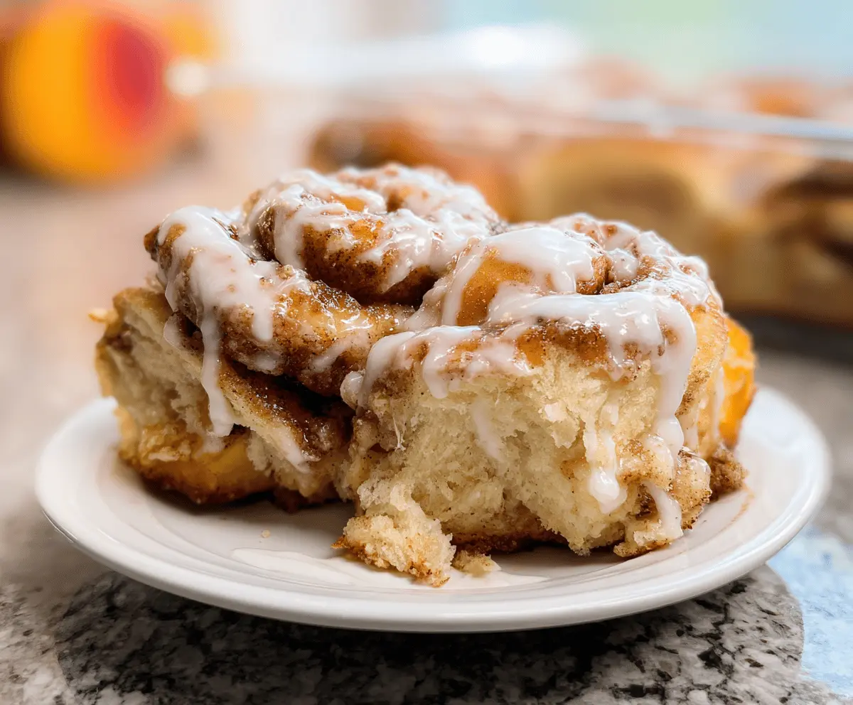 Easy Peach Cobbler Cinnamon Rolls Recipe