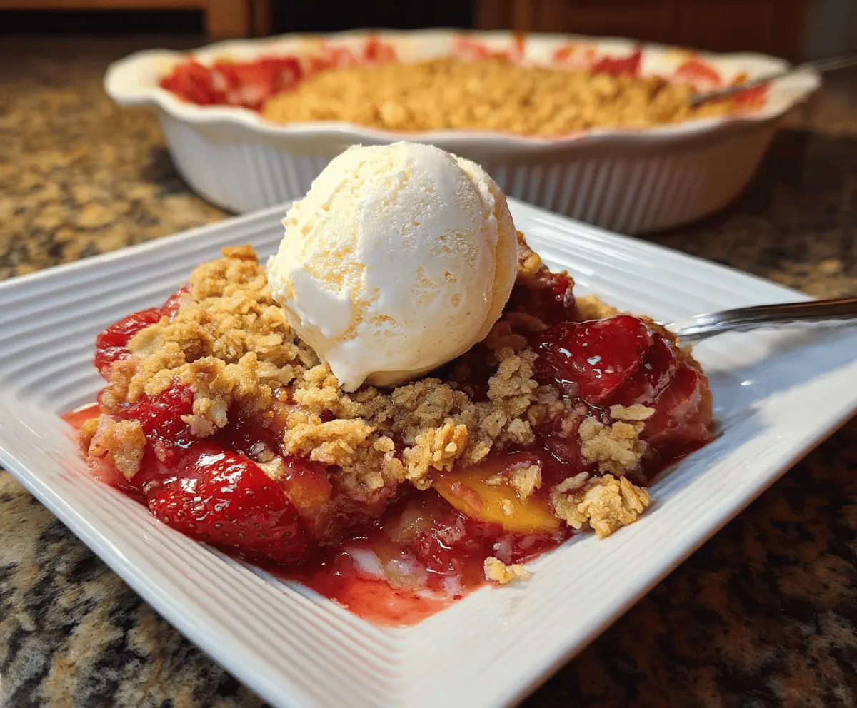 Easy Strawberry Peach Crisp Recipe