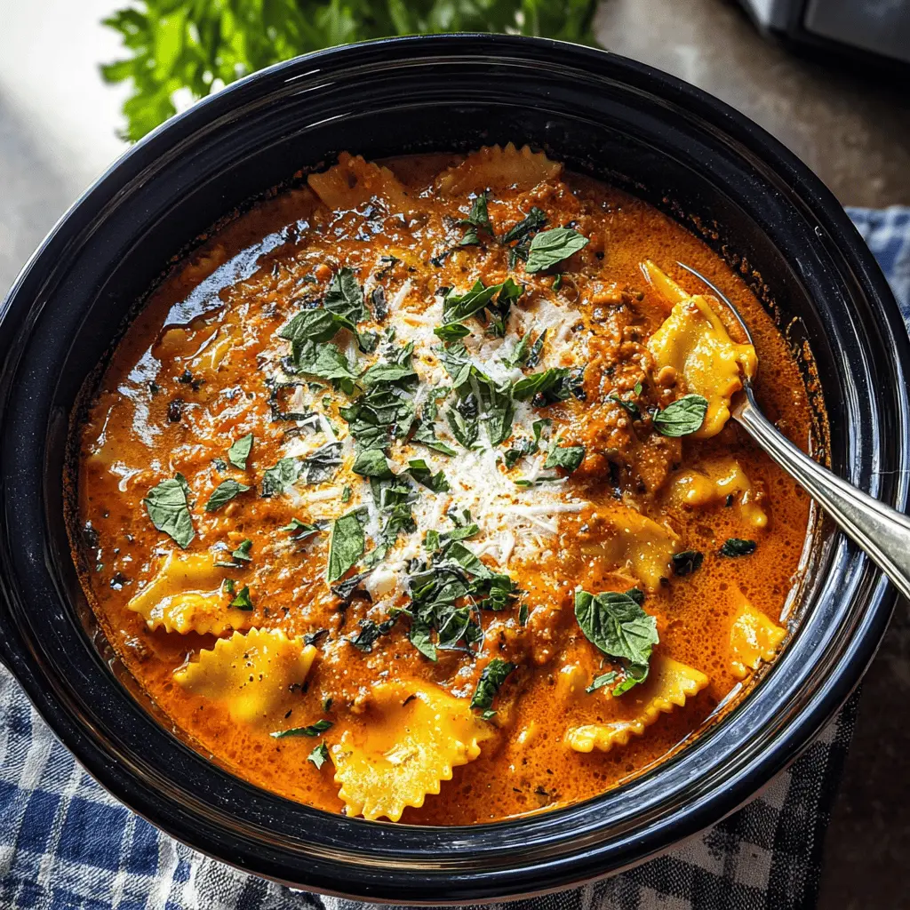 Easy Crockpot Lasagna Soup Recipe