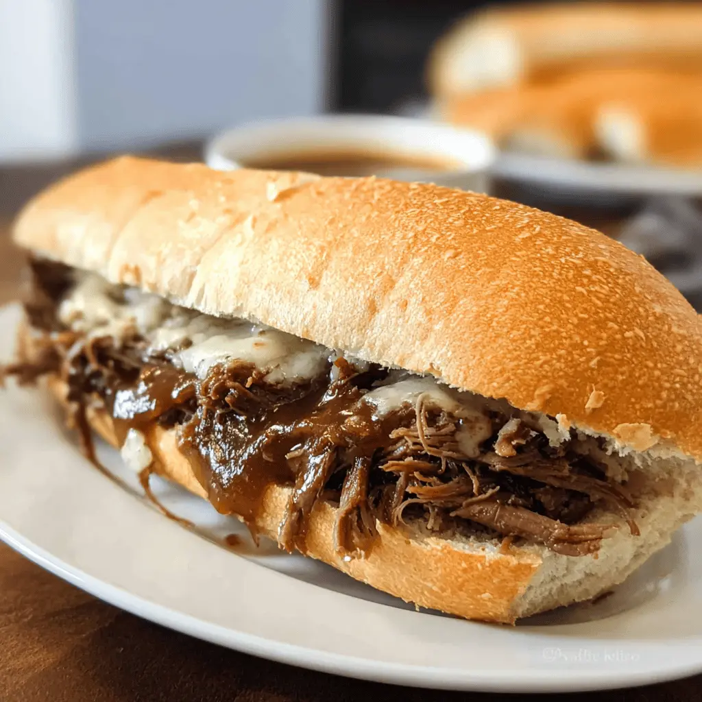 Easy Crockpot French Dip Sandwich Recipe