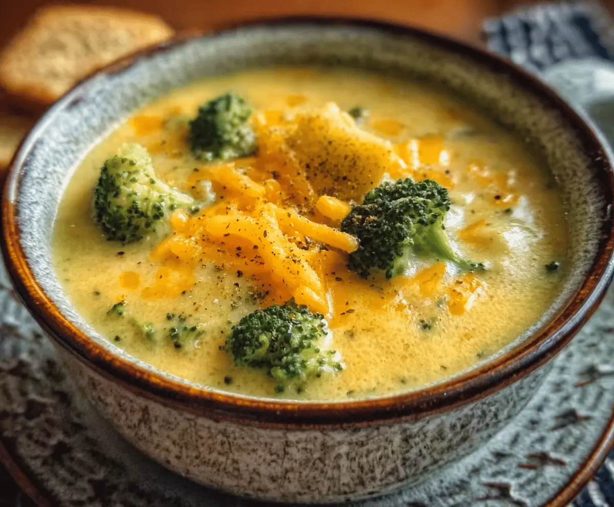 Creamy Crock Pot Potato Broccoli Cheddar Soup