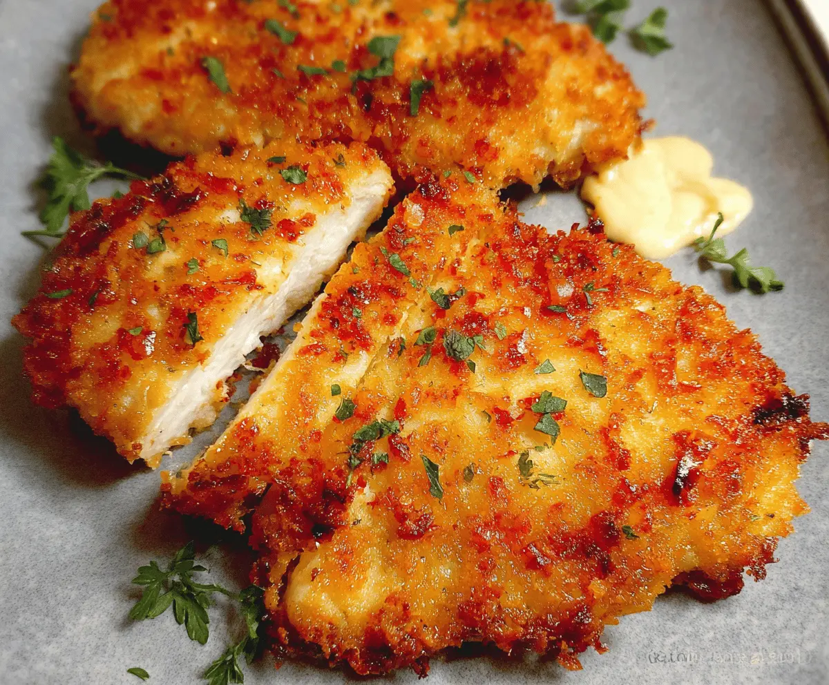 Crispy Air Fryer Parmesan Chicken with Mayo