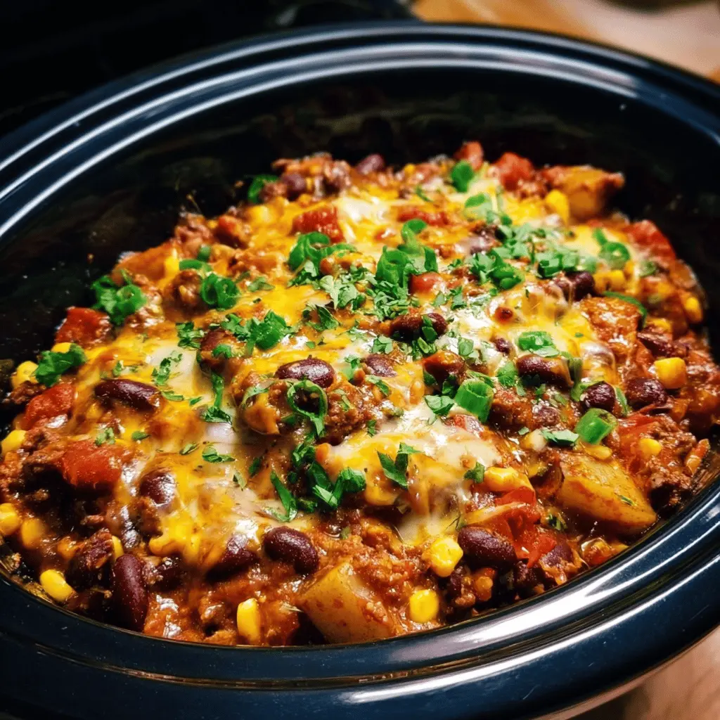 Easy Slow Cooker Cowboy Casserole Recipe