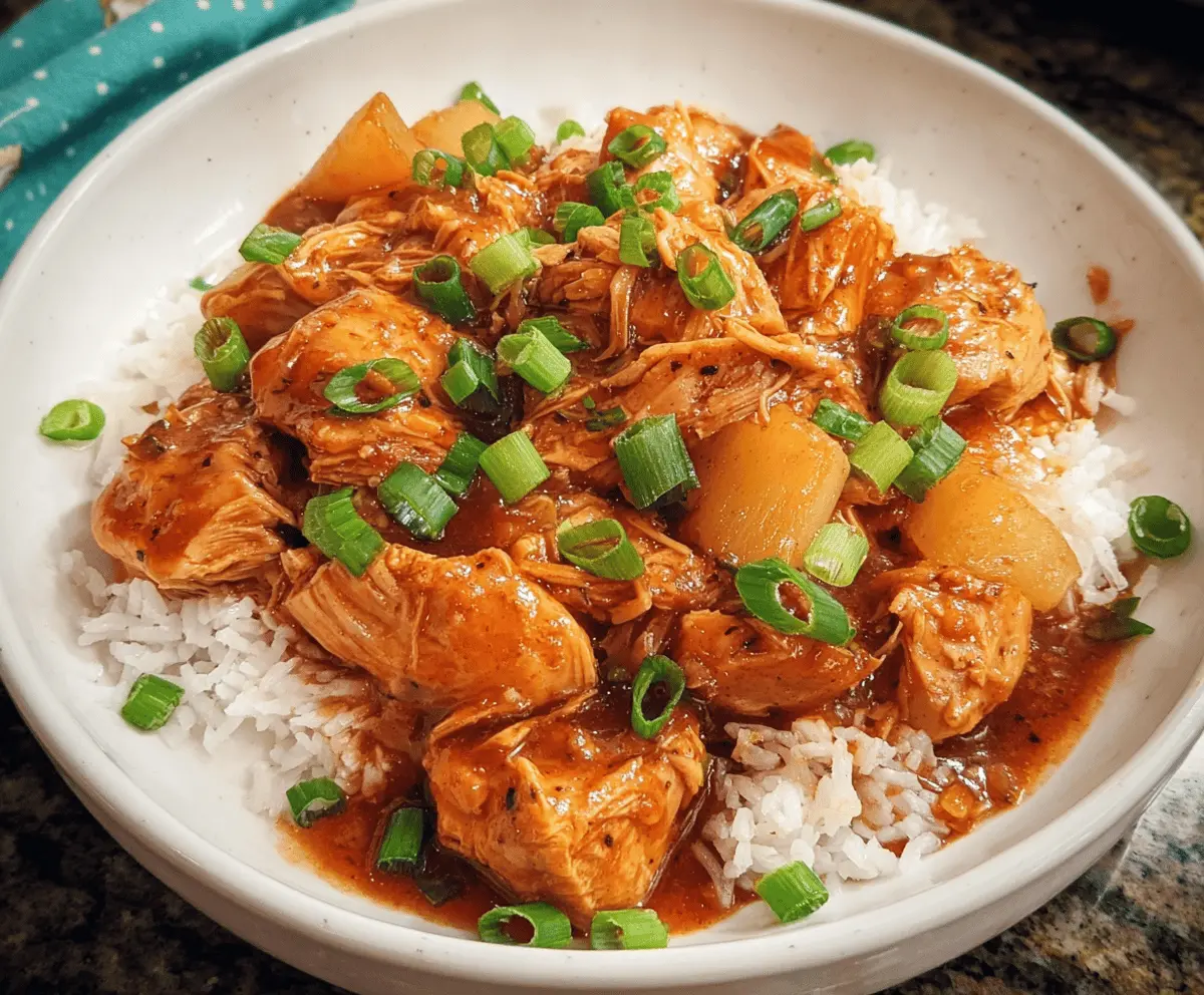 Easy Sweet Hawaiian Crockpot Chicken Recipe