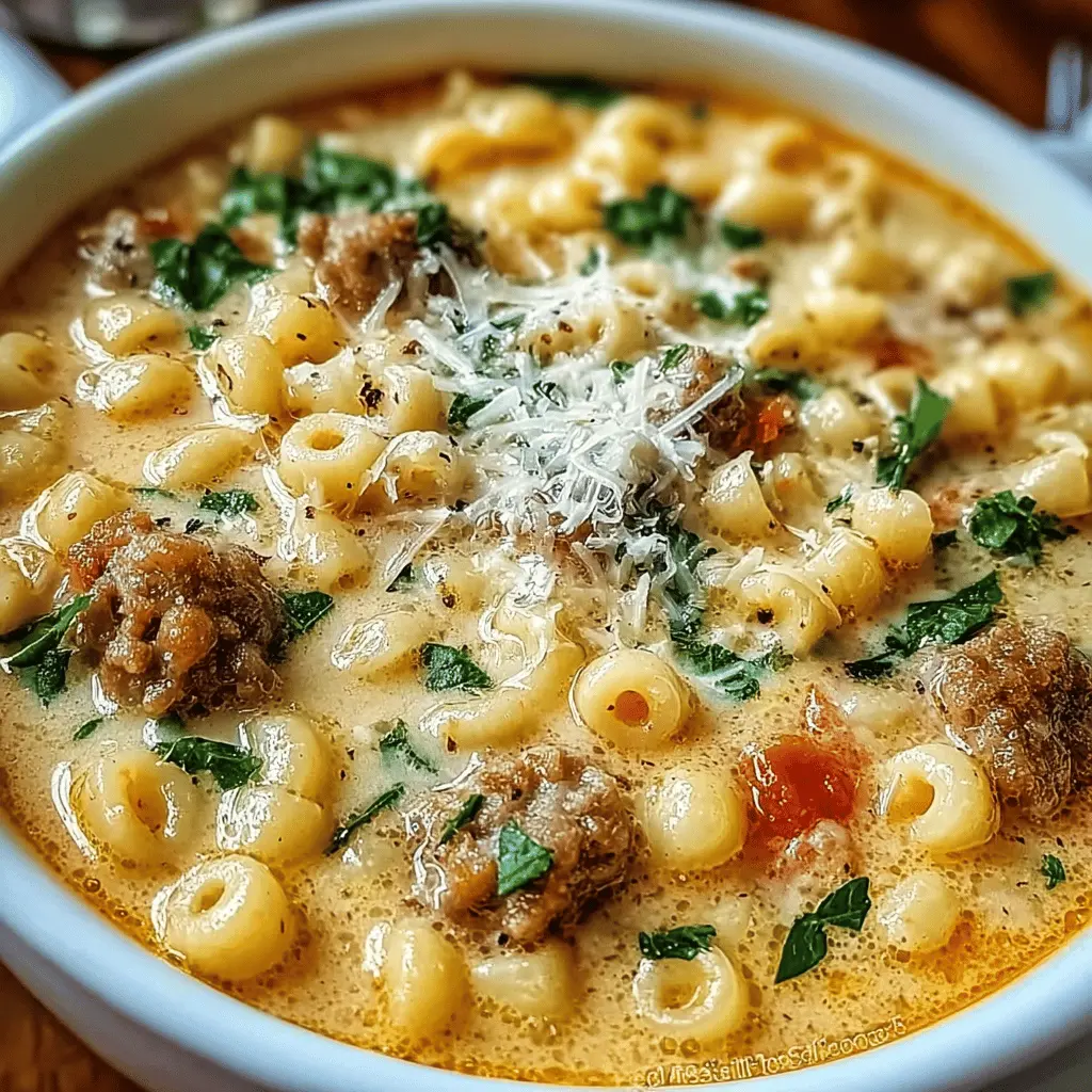 Creamy Parmesan Italian Sausage Soup Recipe