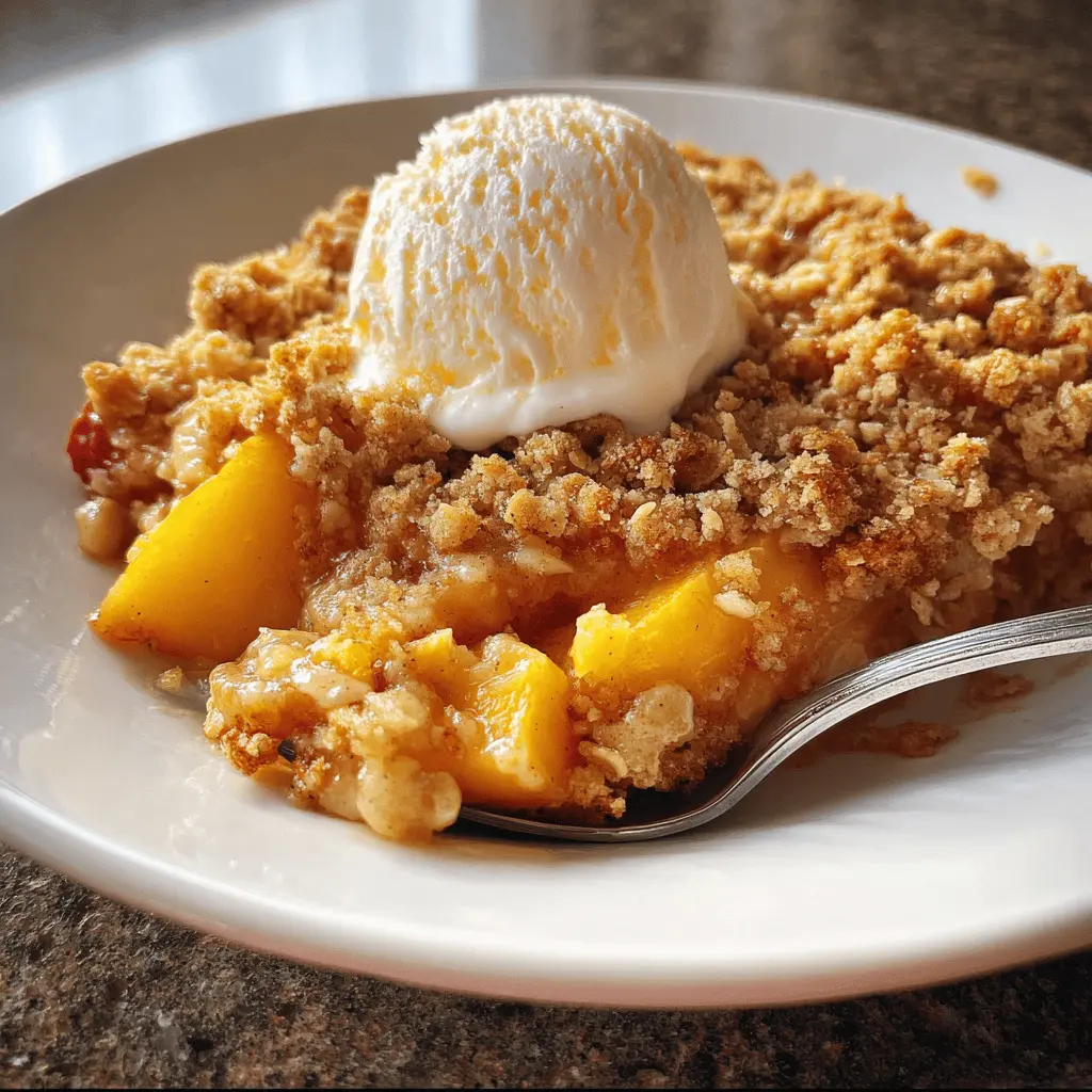 Easy Peach Crisp Recipe With Crunchy Topping