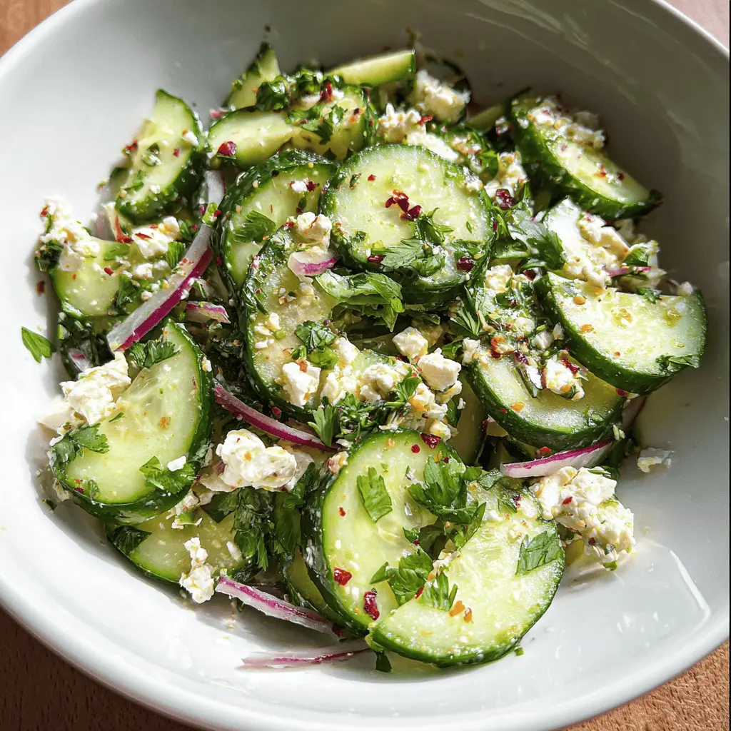 Fresh Cucumber Feta Salad Recipe