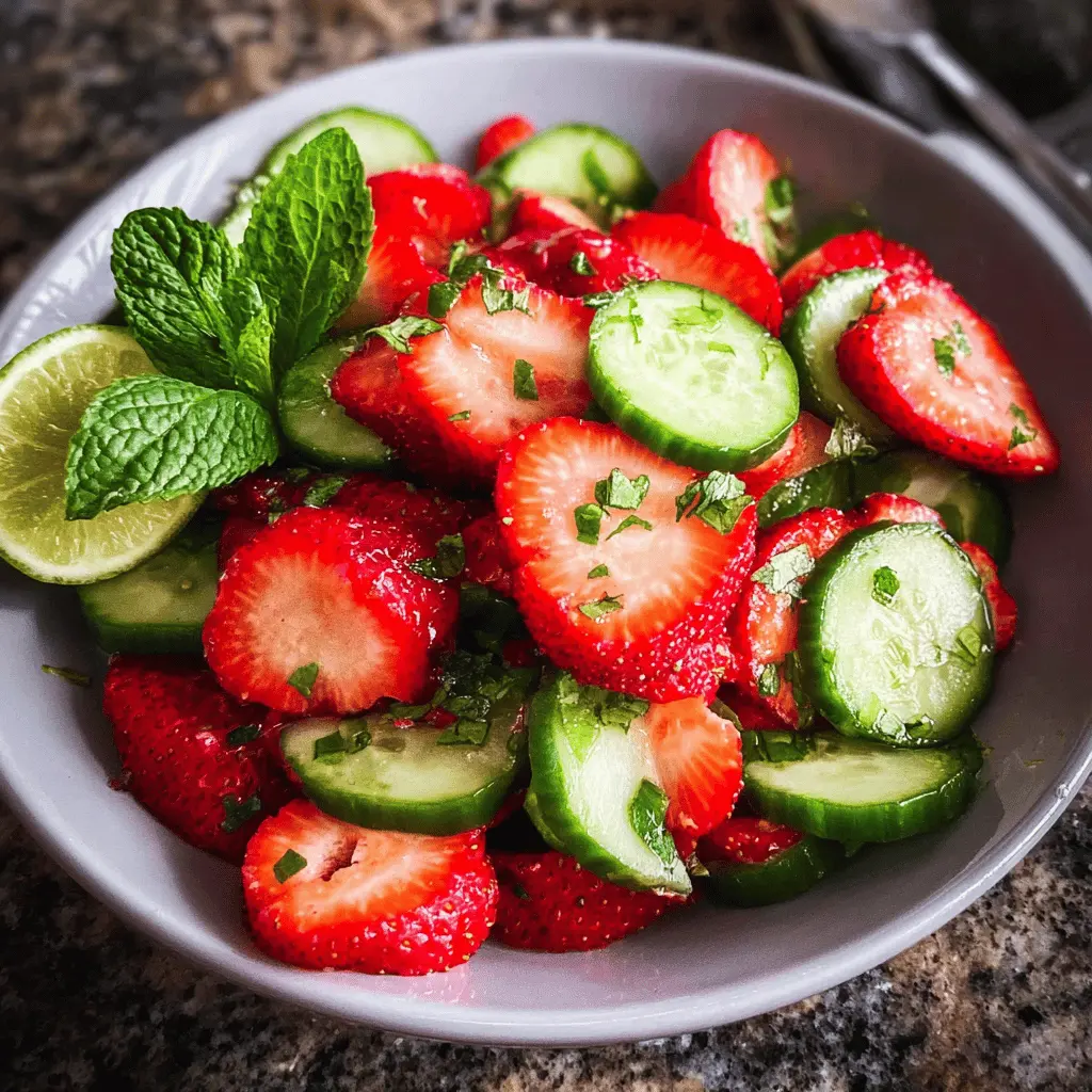 Fresh Cucumber Strawberry Salad Recipe