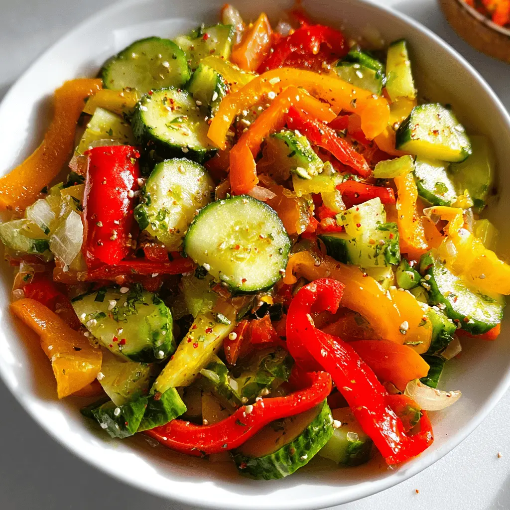 Refreshing Cucumber and Sweet Pepper Salad Recipe