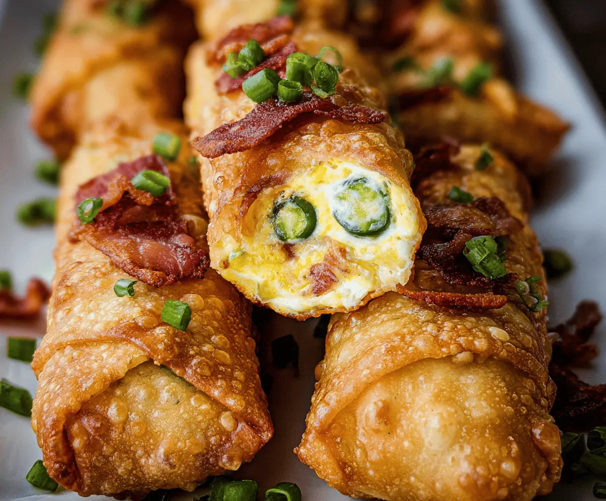 Crispy Bacon Jalapeño Popper Eggrolls Recipe