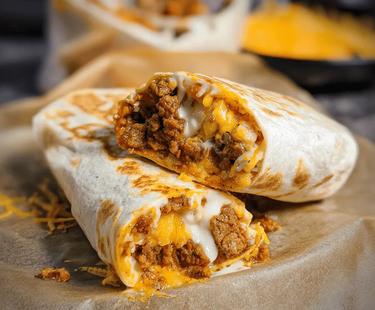 Easy Beefy Melt Burrito Recipe