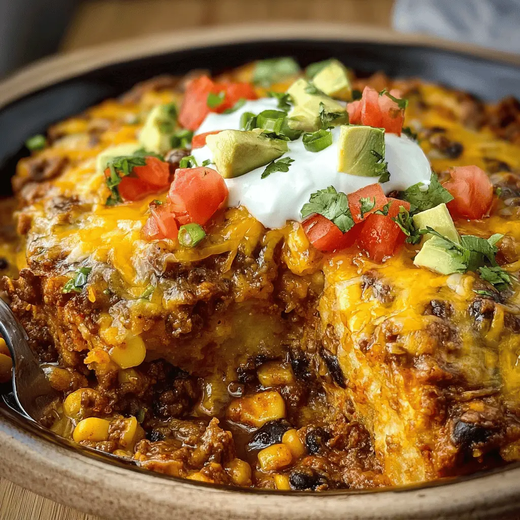 Easy Crockpot Taco Casserole Recipe