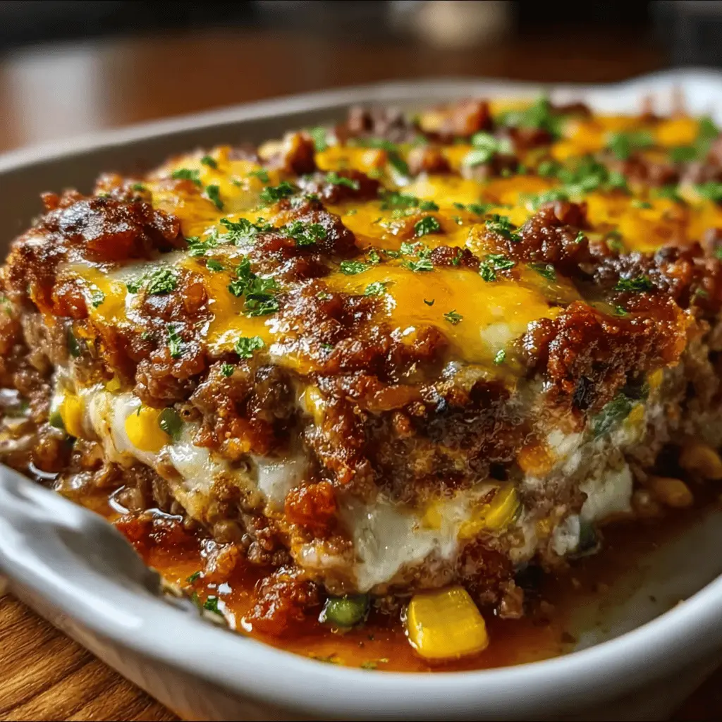 Cheesy Loaded Meatloaf Casserole with Veggies