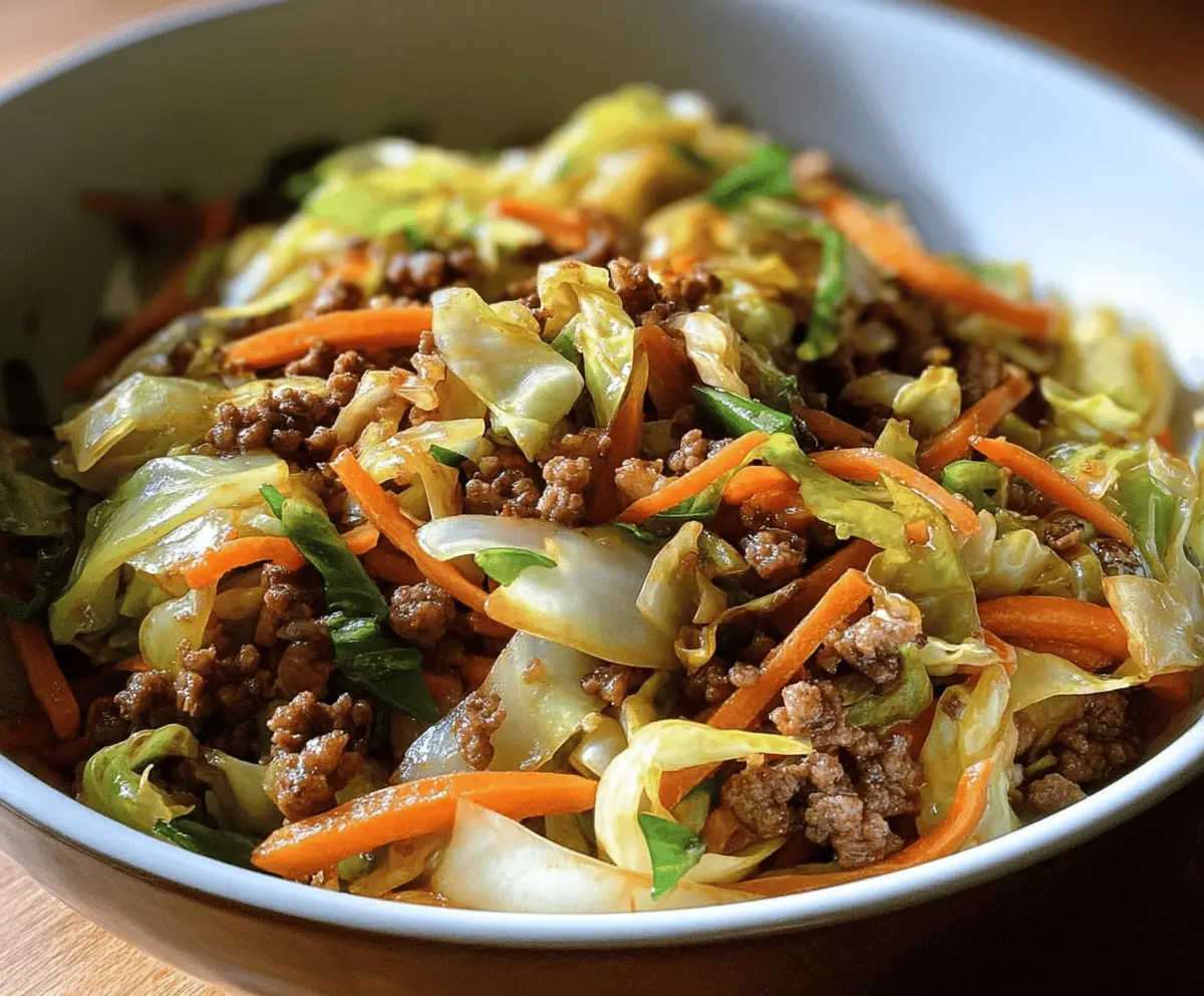 Easy Chinese Ground Beef and Cabbage Stir-Fry Recipe