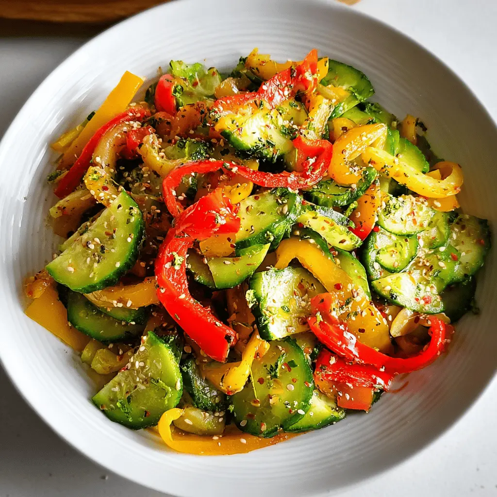 Fresh Cucumber and Sweet Pepper Salad Recipe