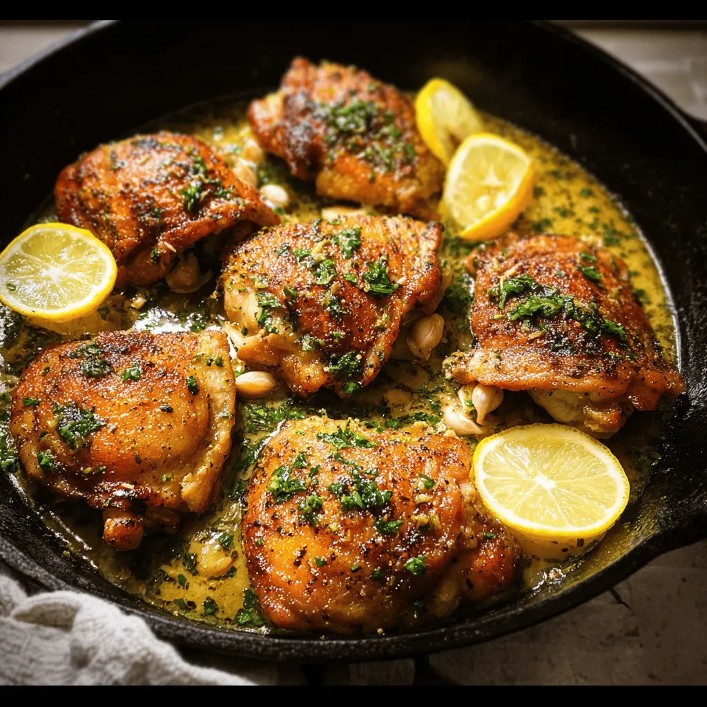 Easy Garlic Lemon Chicken Thighs Recipe
