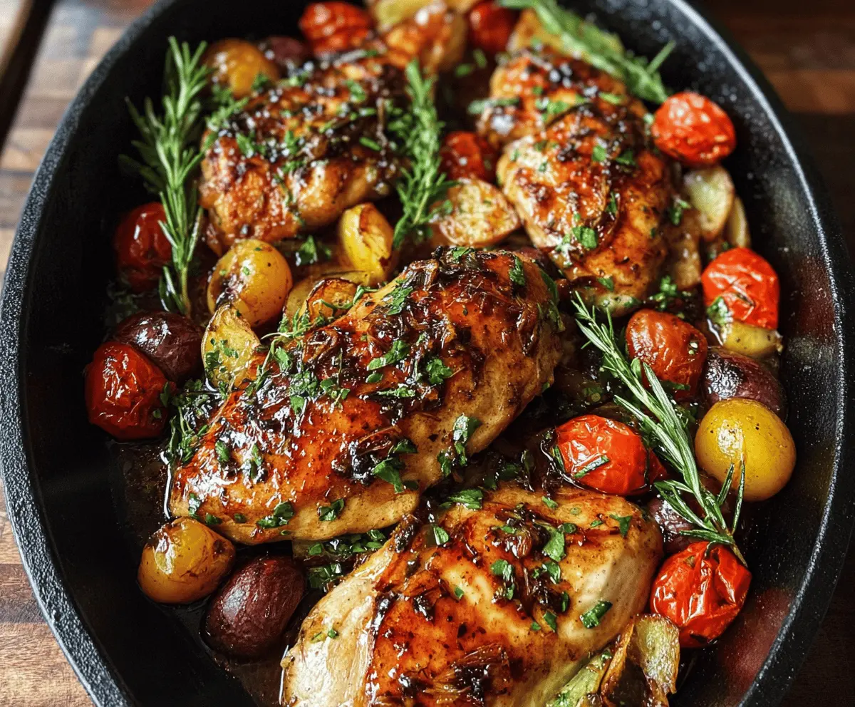 Easy One Pan Balsamic Chicken Dinner