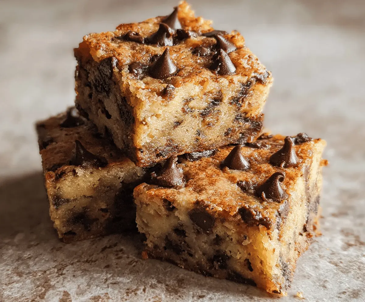 Easy Chocolate Chip Banana Bars Recipe
