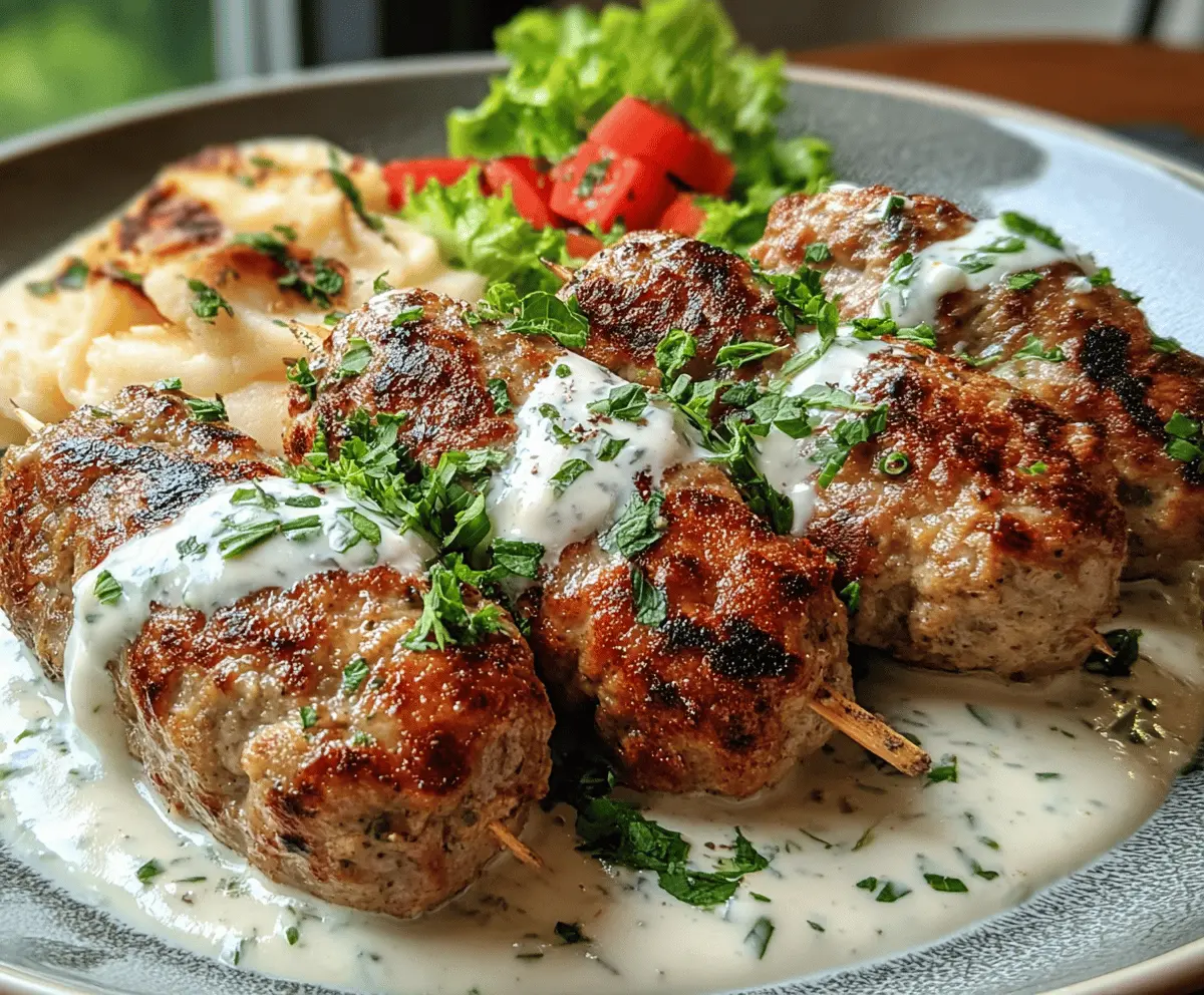 Creamy Garlic Yogurt Chicken Kofta Recipe