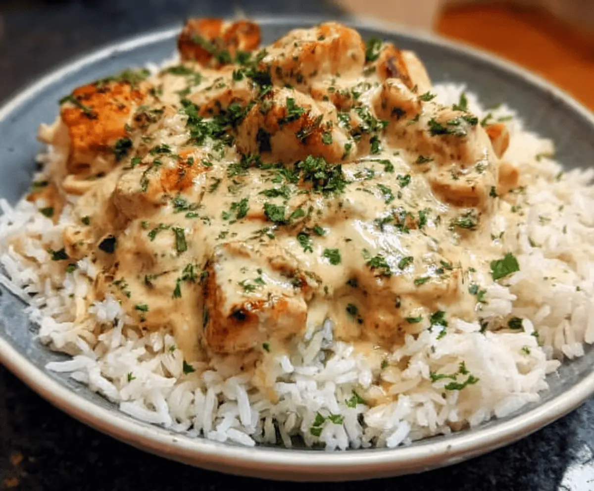 Creamy Smothered Chicken and Rice Recipe