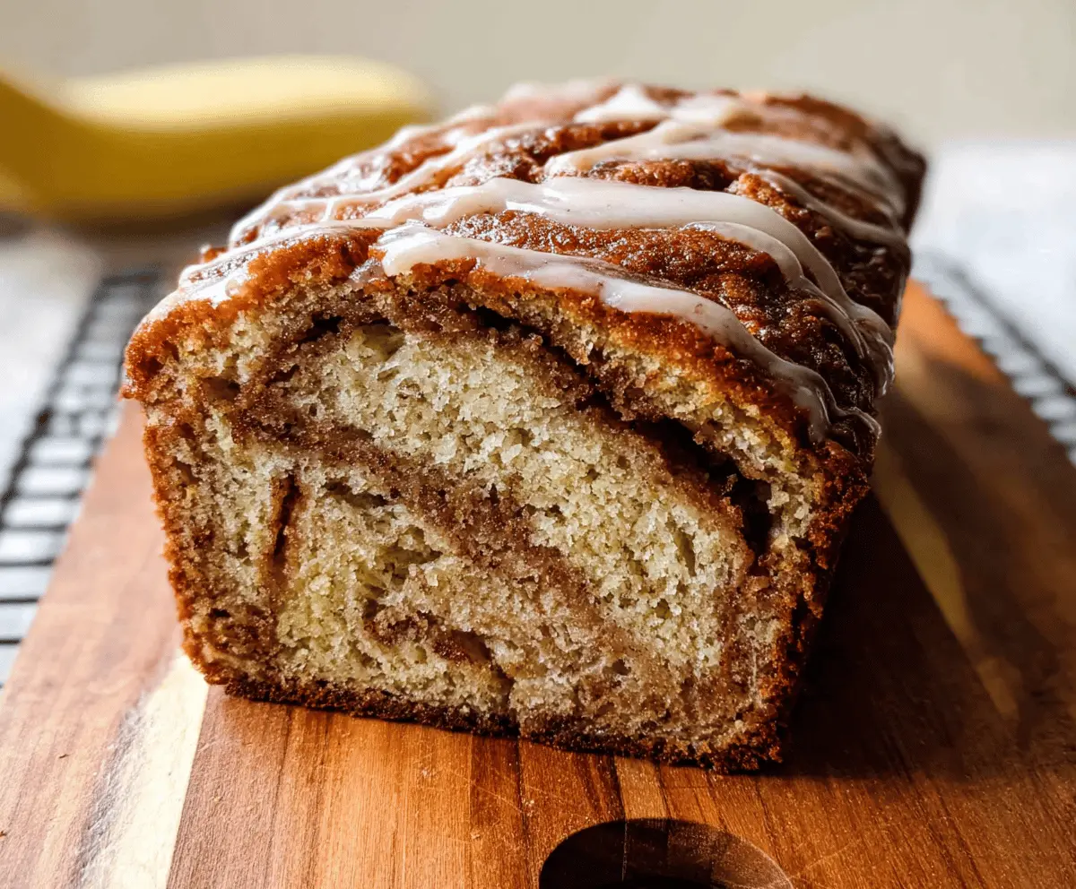 Easy Homemade Cinnamon Swirl Banana Bread Recipe