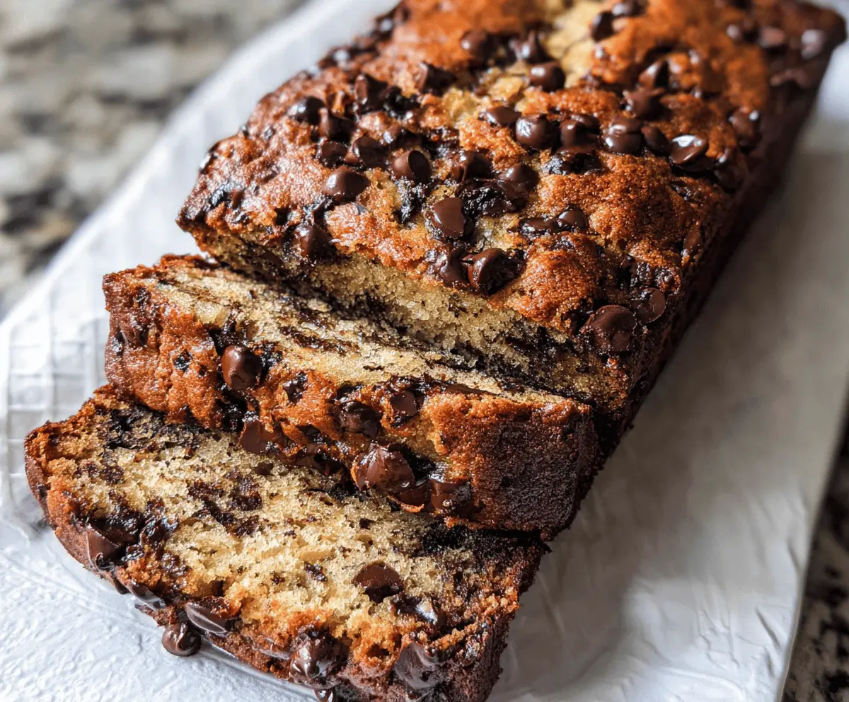 Super Moist Banana Chocolate Chip Bread Recipe