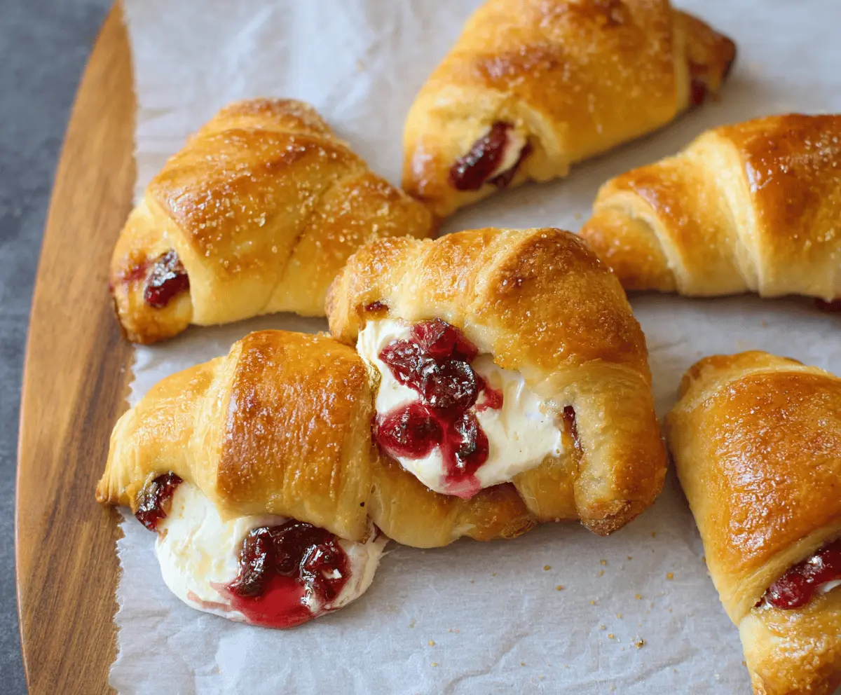 Cranberry Cream Cheese Crescent Rolls