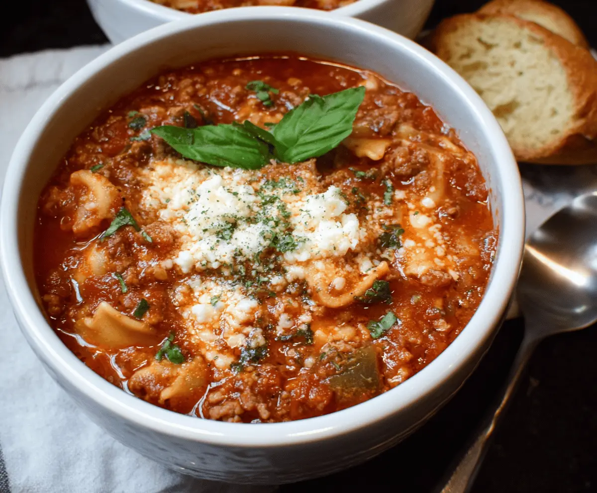 Crockpot Gluten-Free Lasagna Soup