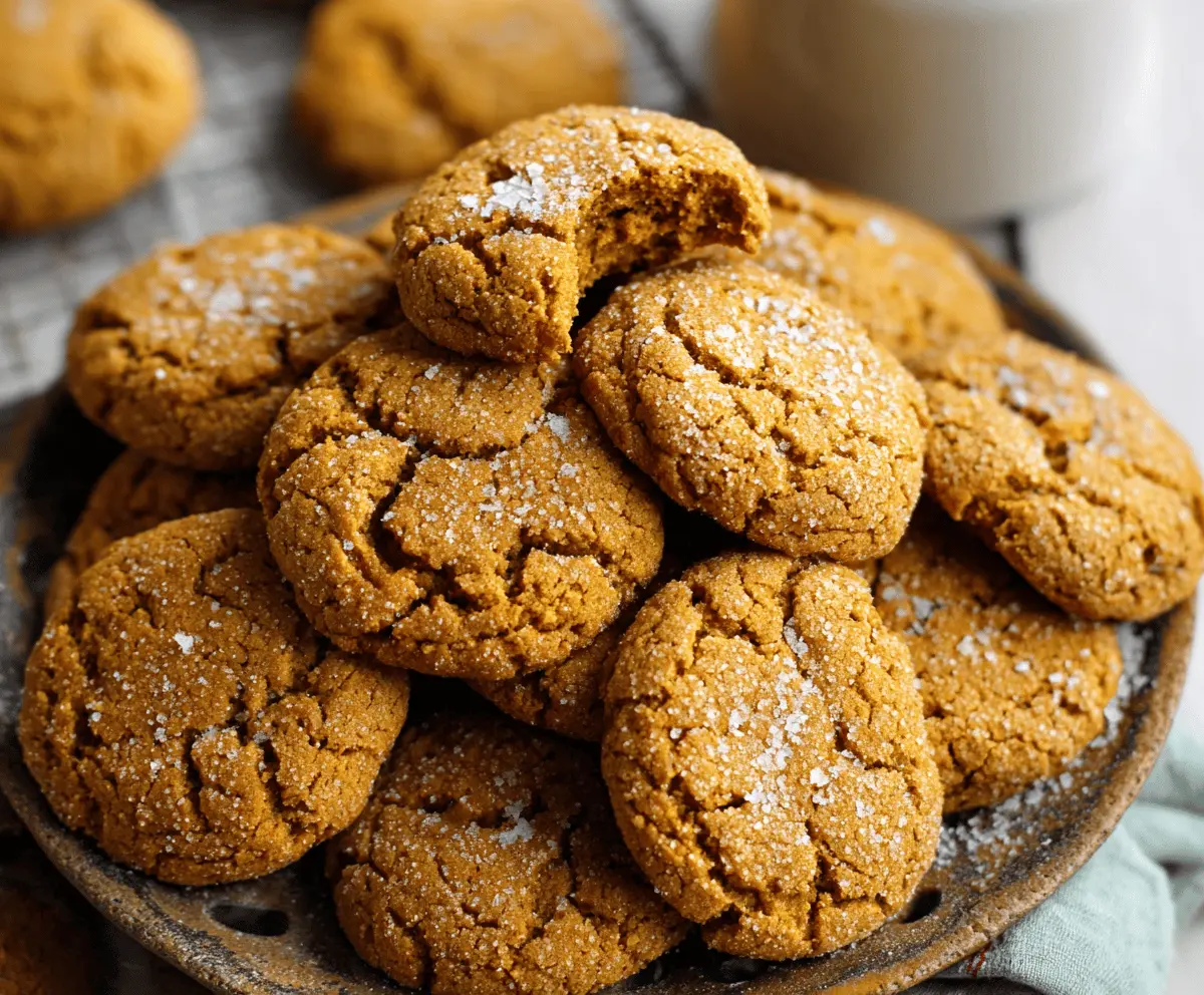 Delicious gluten-free pumpkin cookies topped with chocolate chips and cinnamon on a rustic wooden table, perfect for fall treats.