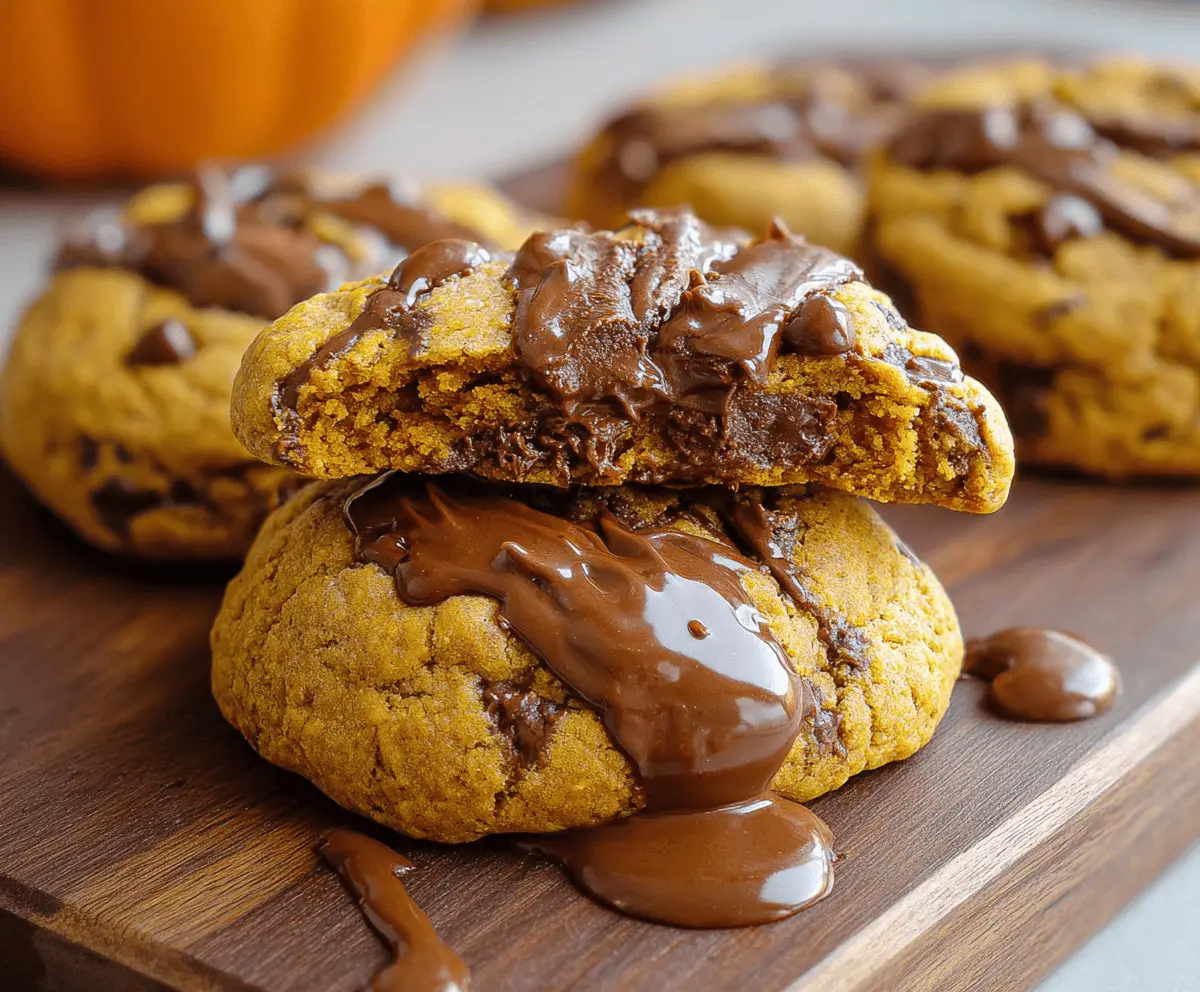 Pumpkin Nutella Cookies