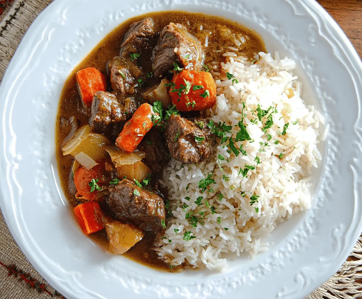 Beef Stew with Rice
