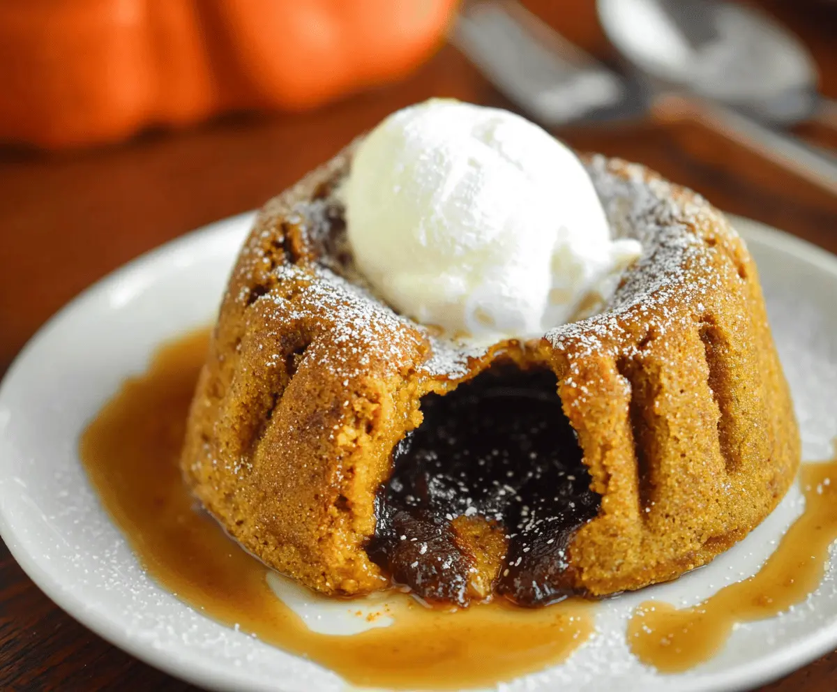 Pumpkin Lava Cake