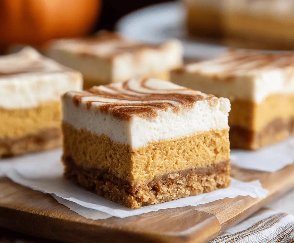 Pumpkin Pie Cheesecake Bars