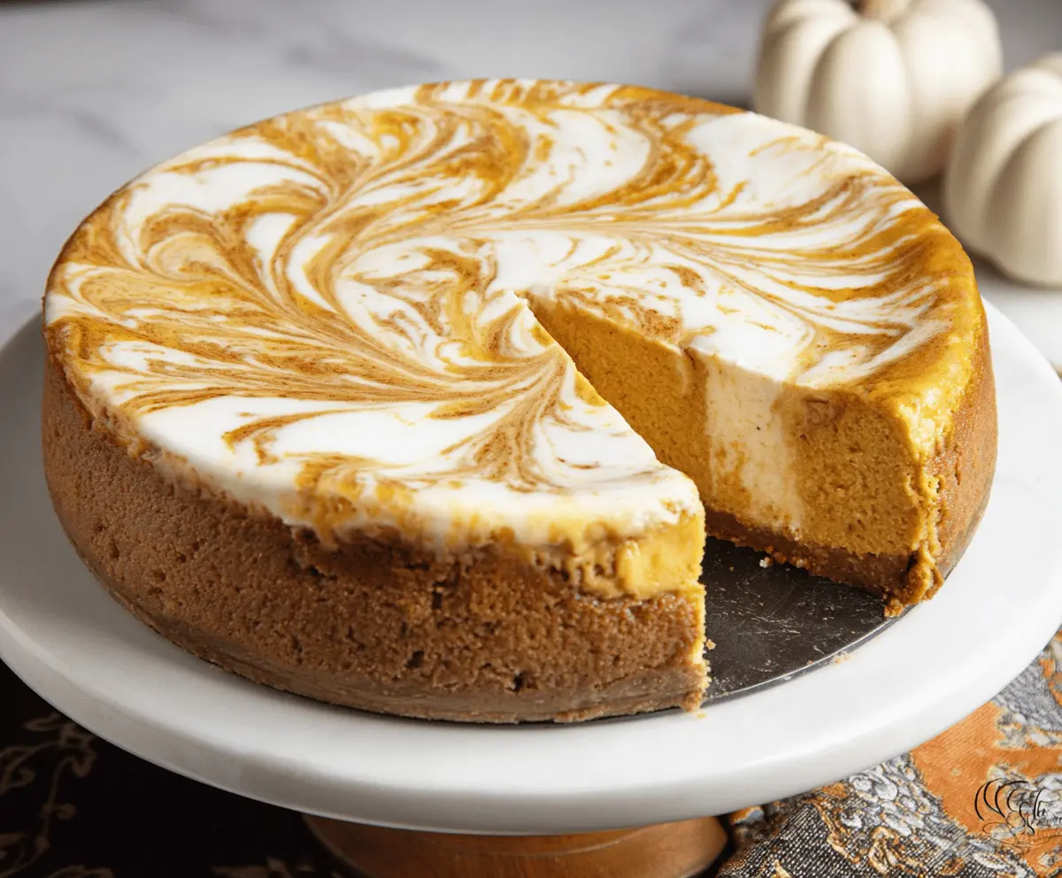 Pumpkin Swirl Cheesecake