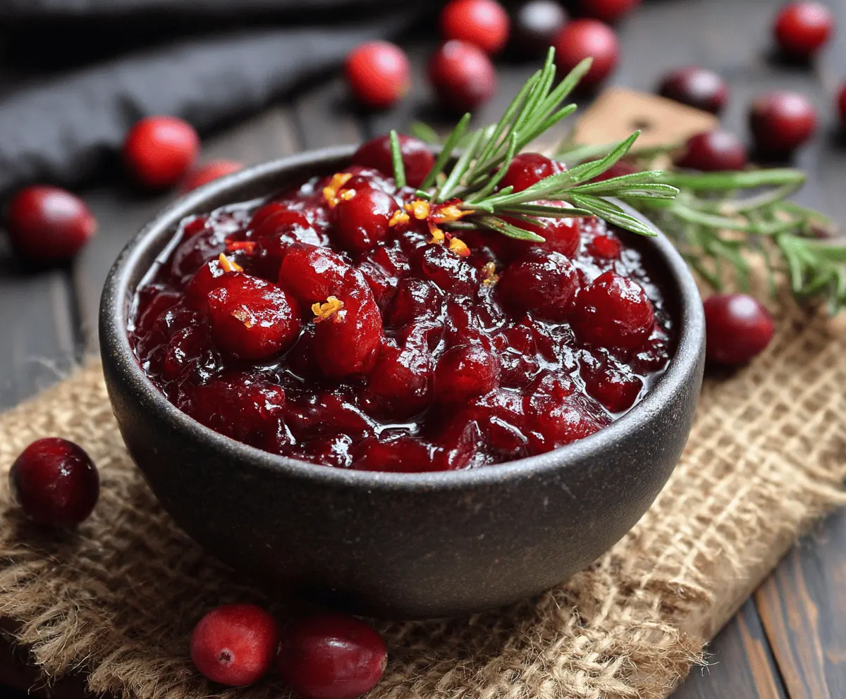 Delicious homemade Alton Brown cranberry sauce in a glass bowl for festive celebrations