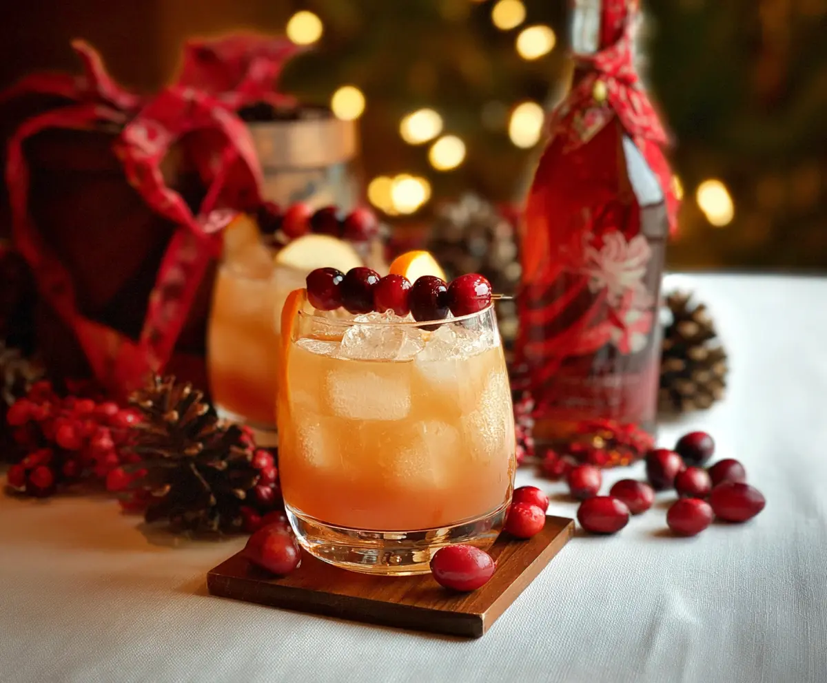 Festive Christmas Bourbon Cocktails with Garnishes, Perfect for Holiday Celebrations
