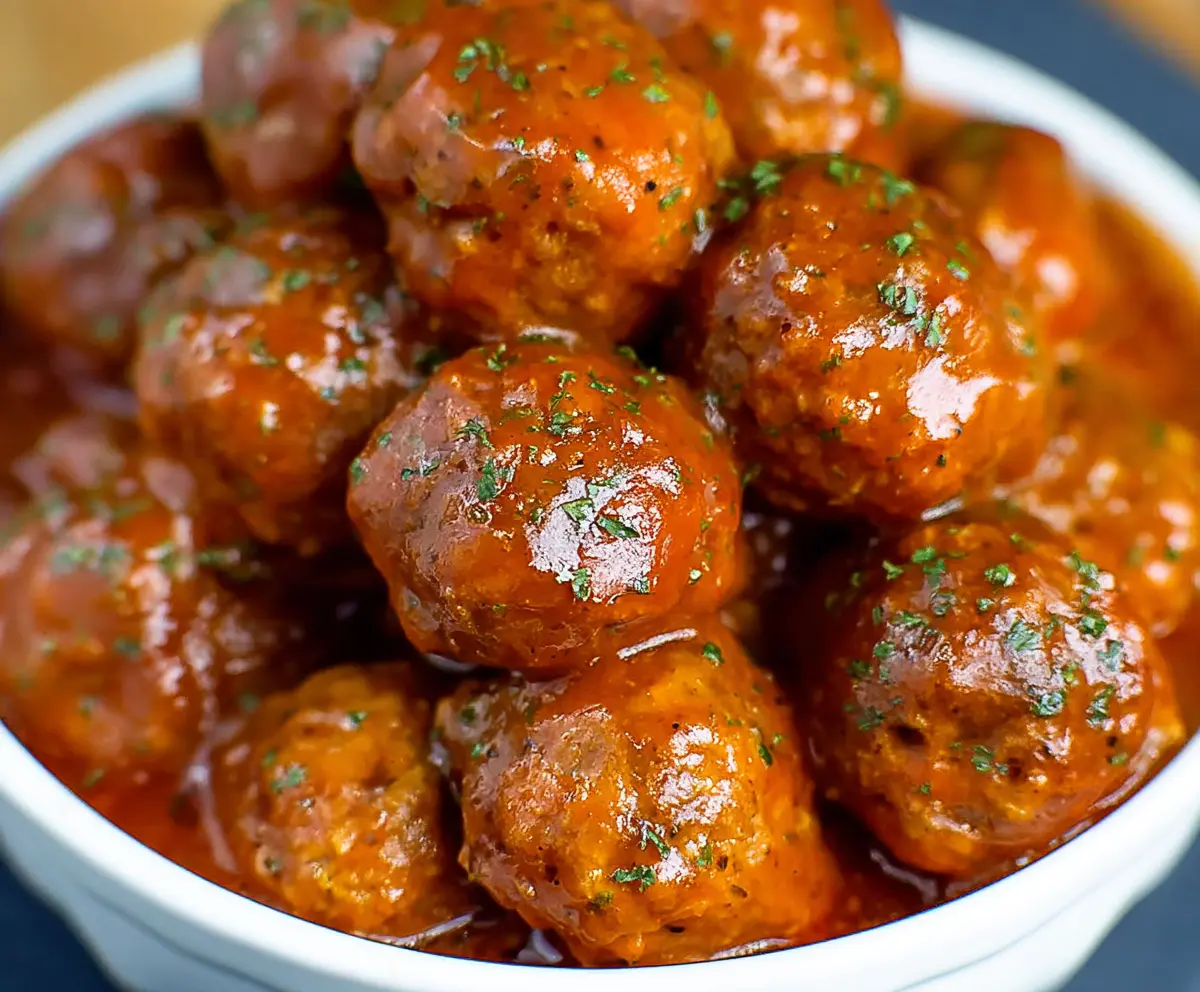 Delicious homemade meatballs smothered in savory Awesome Sauce, perfect for dinner or appetizers.