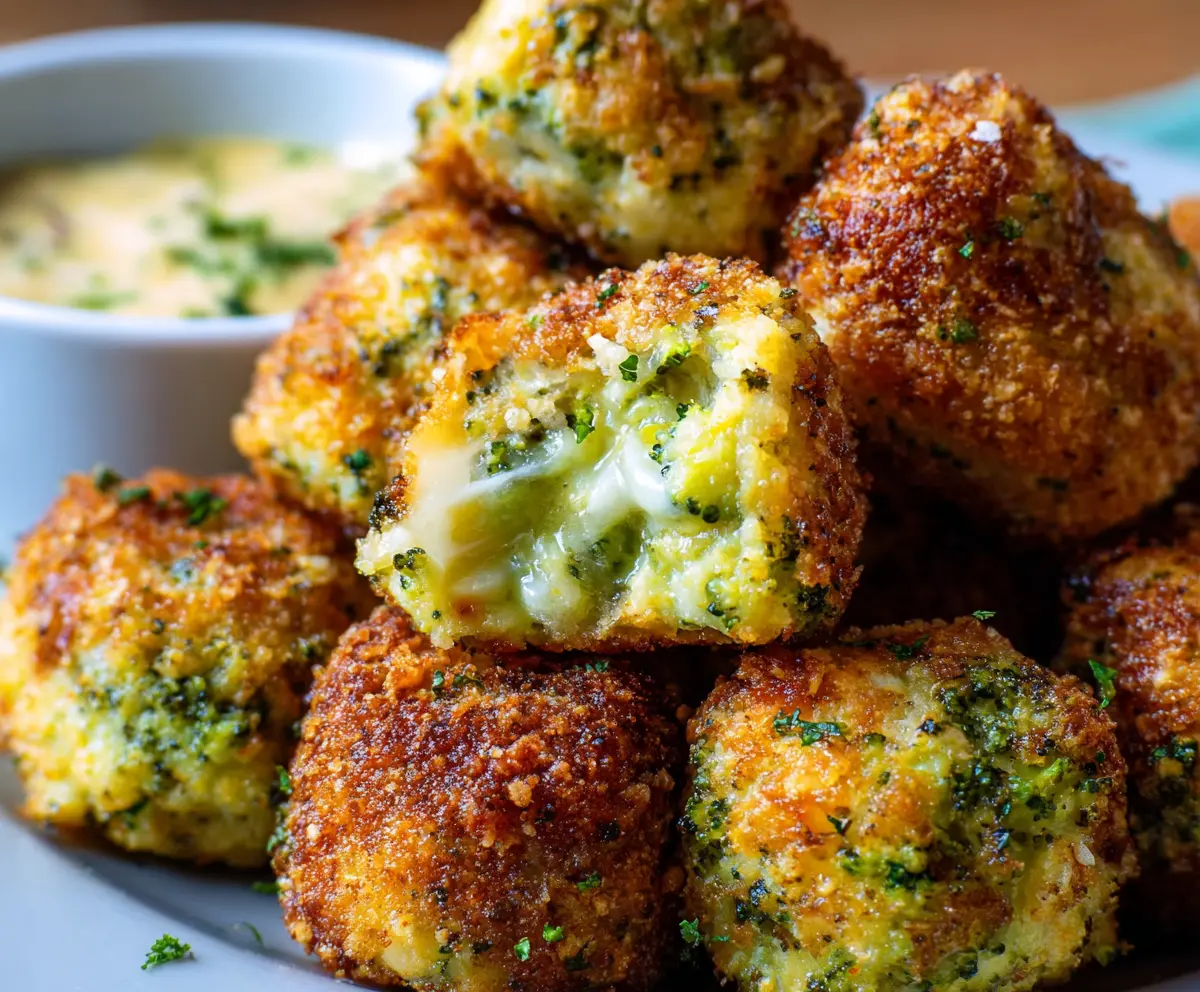 Delicious broccoli cheese bites served on a plate, perfect for a healthy snack or appetizer.