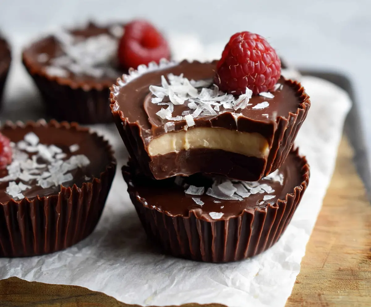 Delicious chocolate protein yogurt cups with fresh toppings, perfect for a healthy snack or dessert.