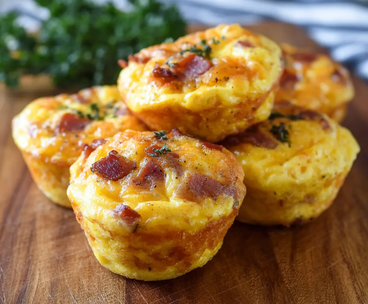 Delicious bacon, egg, and cheese muffins served fresh for breakfast.