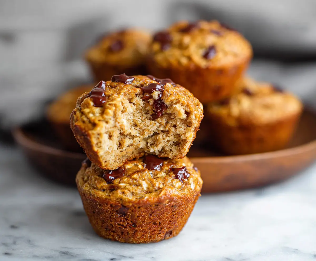 Healthy cottage cheese oatmeal blender muffins for a nutritious breakfast