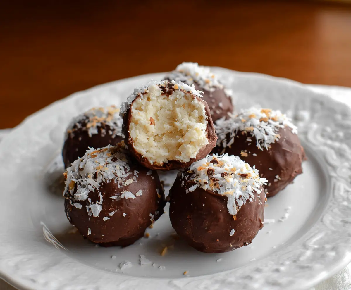 Delicious cottage cheese truffles with a smooth, creamy texture ready for a healthy snack.