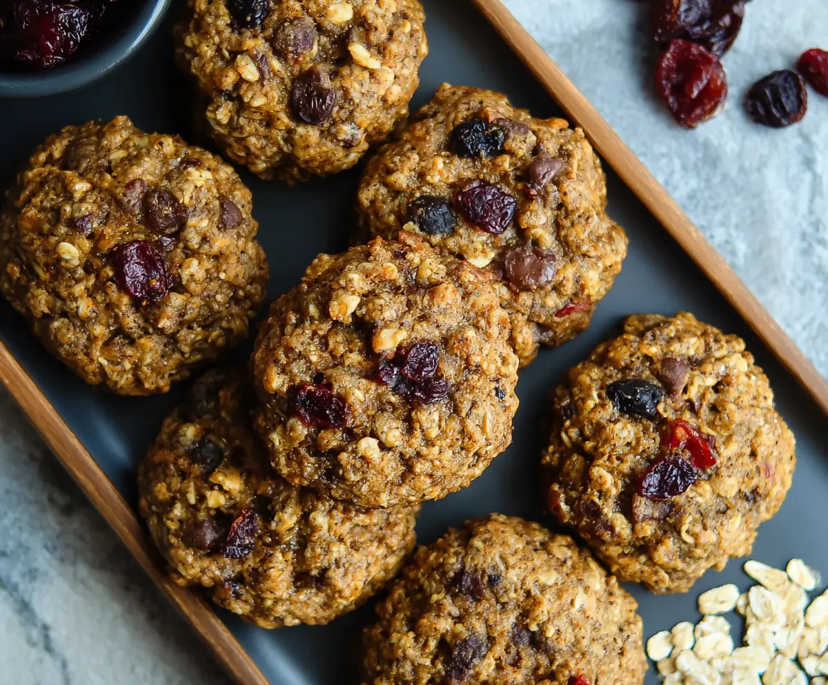 Healthy oatmeal breakfast cookies with fresh ingredients and whole oats for a nutritious start to your day.