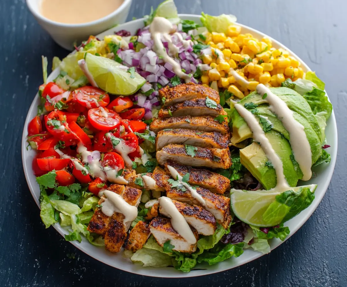Delicious Chipotle Lime Chicken Salad with fresh greens and vibrant flavors