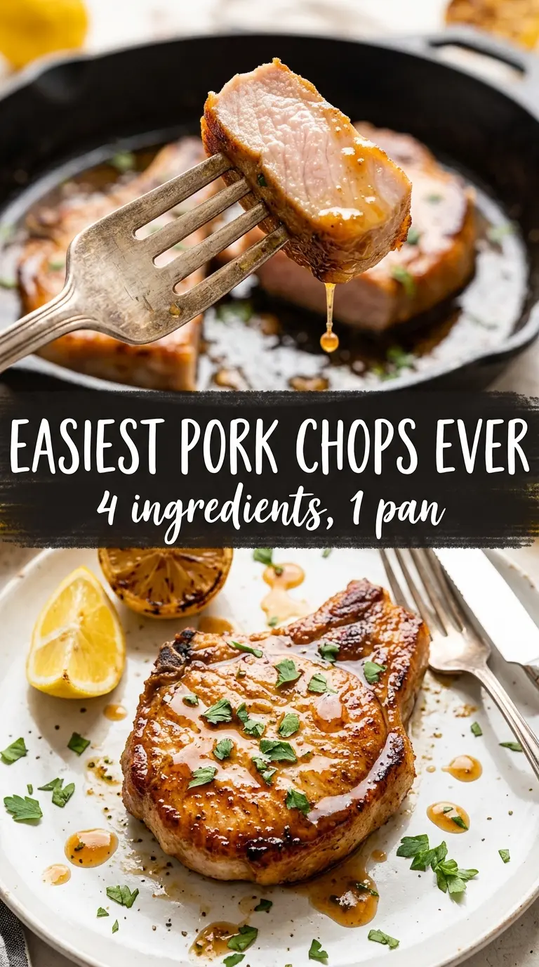 4-Ingredient Oven Pork Chops sweet-savory glazed