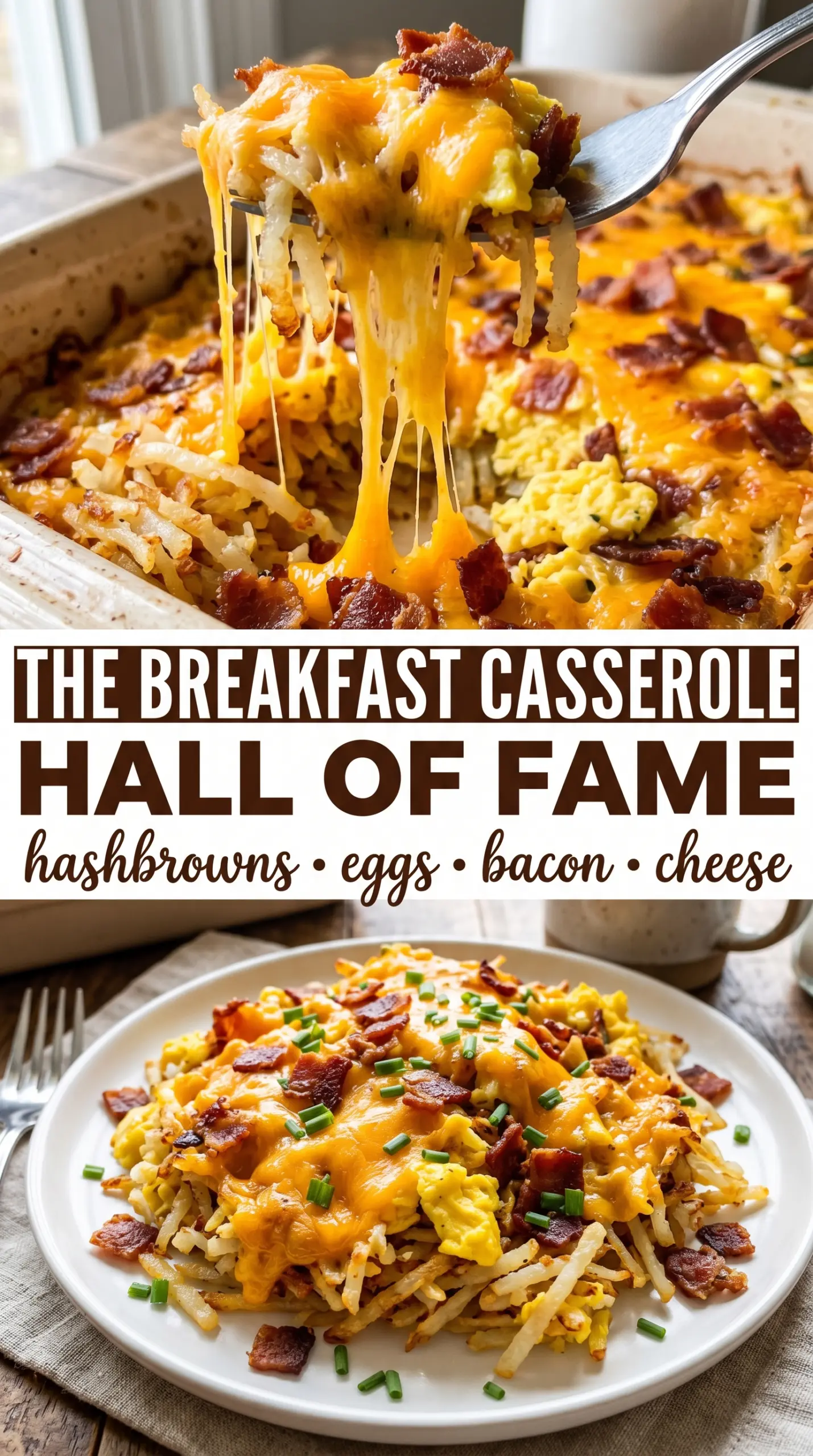 Bacon egg and hashbrown casserole cheesy golden