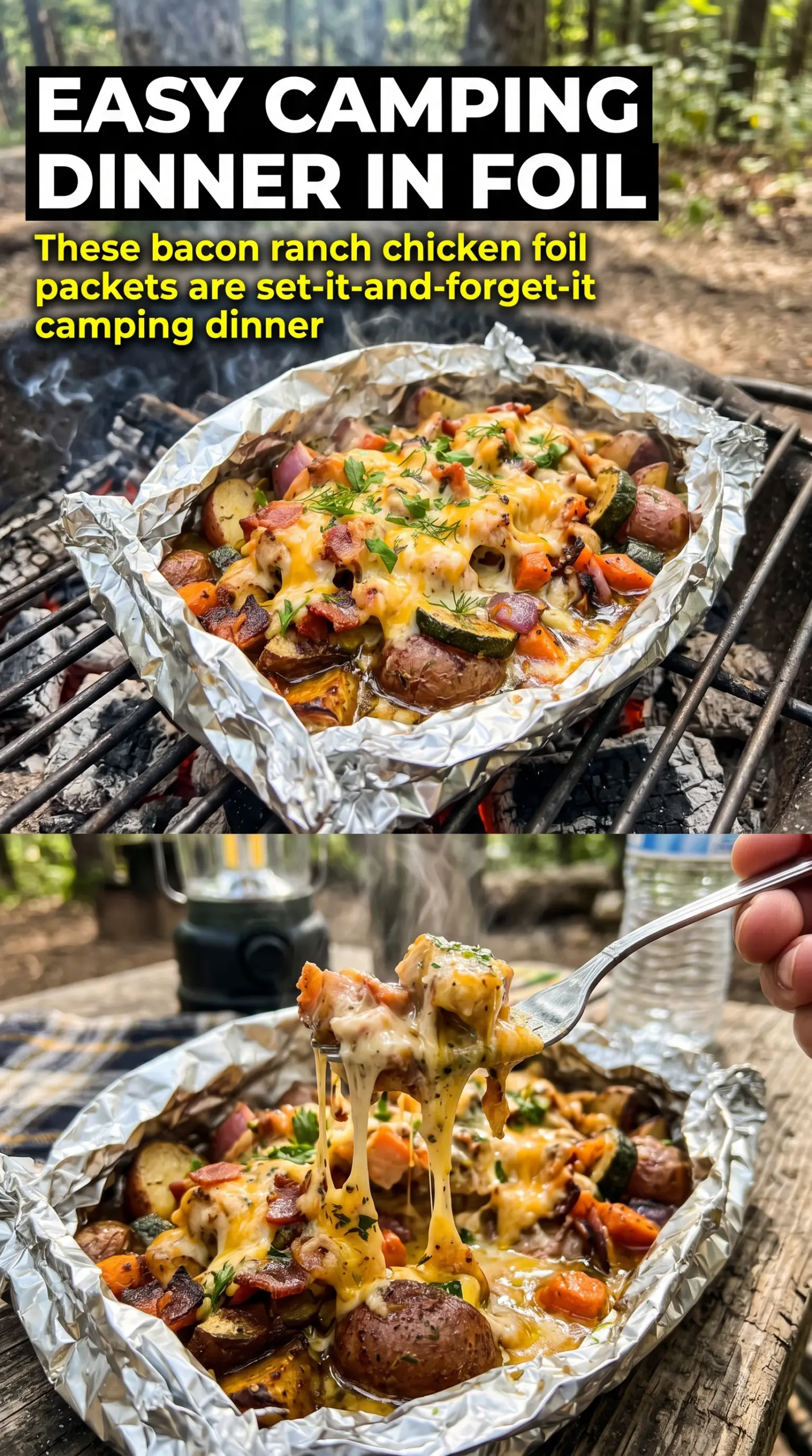 Bacon Ranch Chicken Foil Packets bacon ranch chicken vegetables
